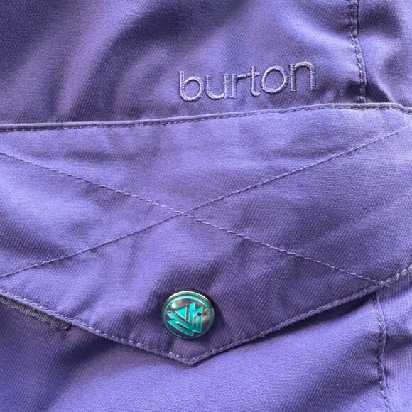 Burton The White Collection Women's Ski Parka Jacket Purple Full Zip Size Medium - Picture 4 of 11